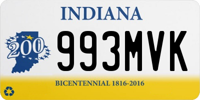 IN license plate 993MVK