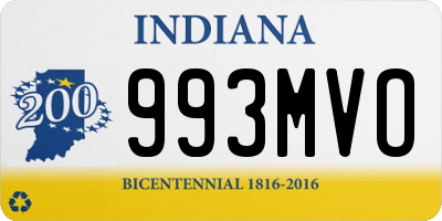 IN license plate 993MVO