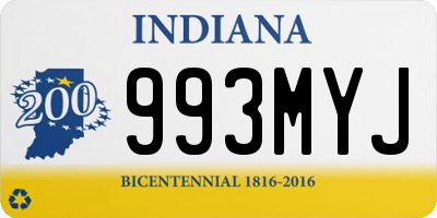 IN license plate 993MYJ