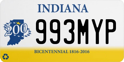 IN license plate 993MYP