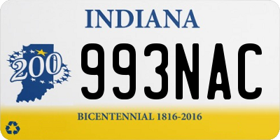 IN license plate 993NAC