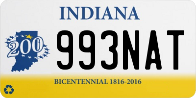 IN license plate 993NAT