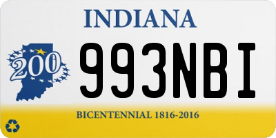 IN license plate 993NBI