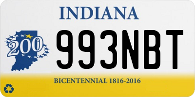 IN license plate 993NBT