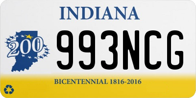 IN license plate 993NCG