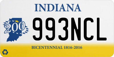 IN license plate 993NCL