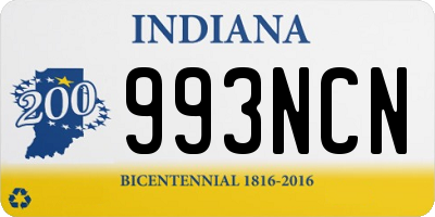 IN license plate 993NCN