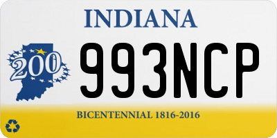 IN license plate 993NCP