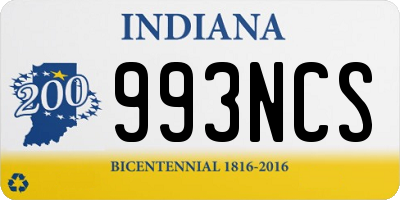 IN license plate 993NCS