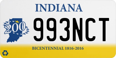 IN license plate 993NCT