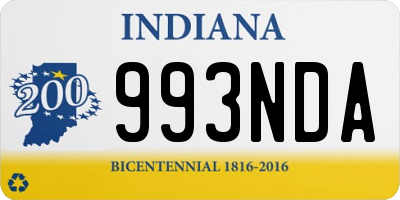 IN license plate 993NDA