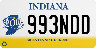 IN license plate 993NDD