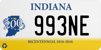 IN license plate 993NE