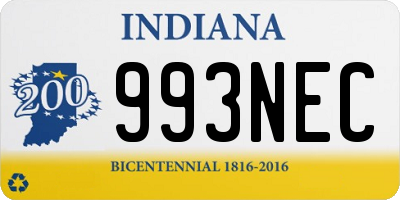 IN license plate 993NEC