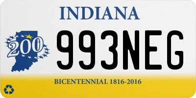 IN license plate 993NEG