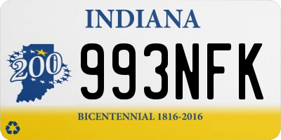 IN license plate 993NFK