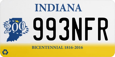 IN license plate 993NFR