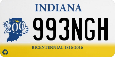IN license plate 993NGH