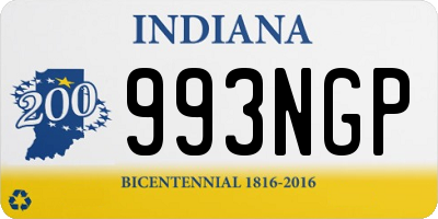 IN license plate 993NGP