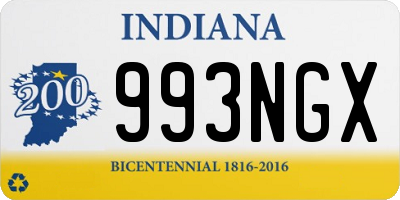 IN license plate 993NGX