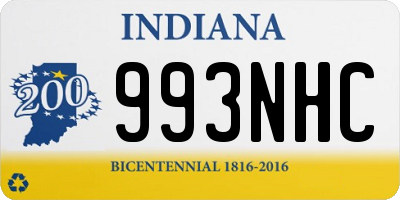 IN license plate 993NHC