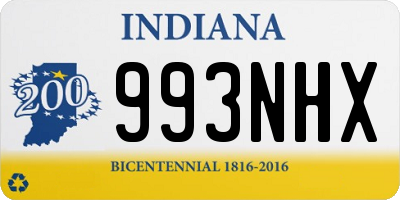 IN license plate 993NHX