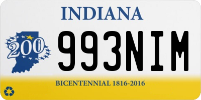 IN license plate 993NIM