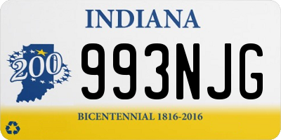 IN license plate 993NJG