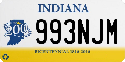IN license plate 993NJM