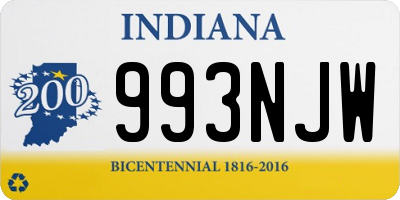 IN license plate 993NJW