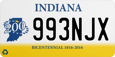 IN license plate 993NJX