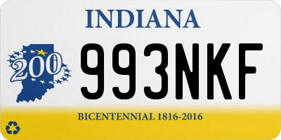 IN license plate 993NKF