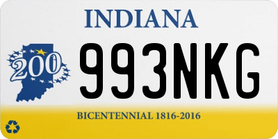 IN license plate 993NKG