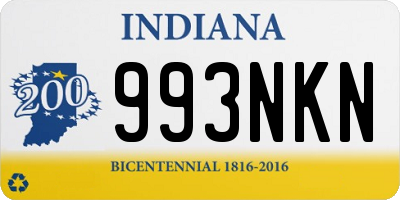 IN license plate 993NKN