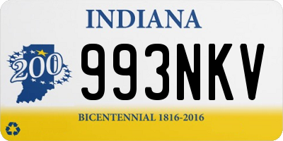 IN license plate 993NKV