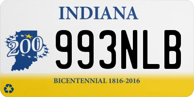 IN license plate 993NLB