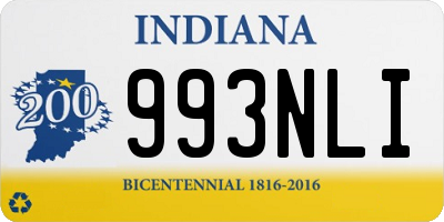 IN license plate 993NLI
