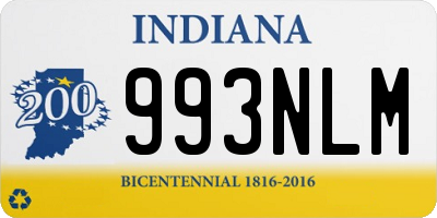 IN license plate 993NLM