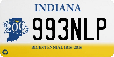 IN license plate 993NLP