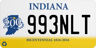 IN license plate 993NLT