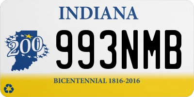 IN license plate 993NMB