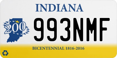 IN license plate 993NMF