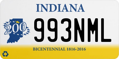 IN license plate 993NML