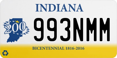 IN license plate 993NMM