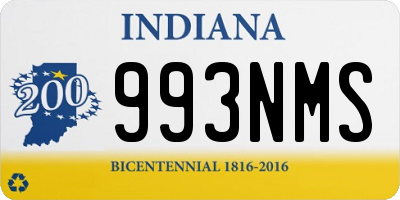 IN license plate 993NMS