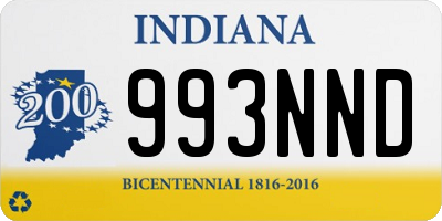 IN license plate 993NND