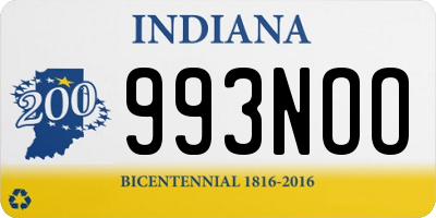 IN license plate 993NOO