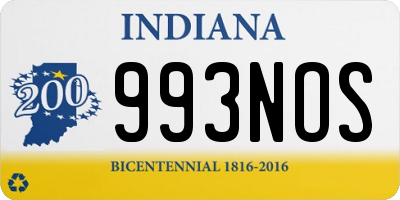 IN license plate 993NOS