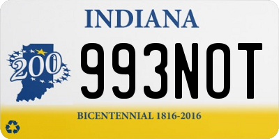 IN license plate 993NOT