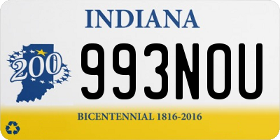 IN license plate 993NOU